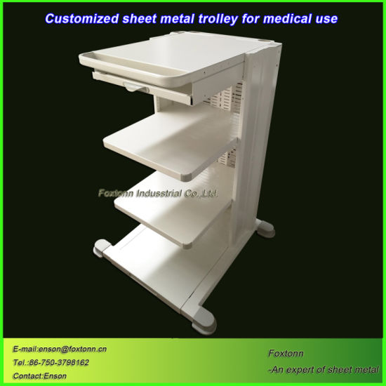 Sheet Metal Customized Fabrication for Hospital Nursing Trolley